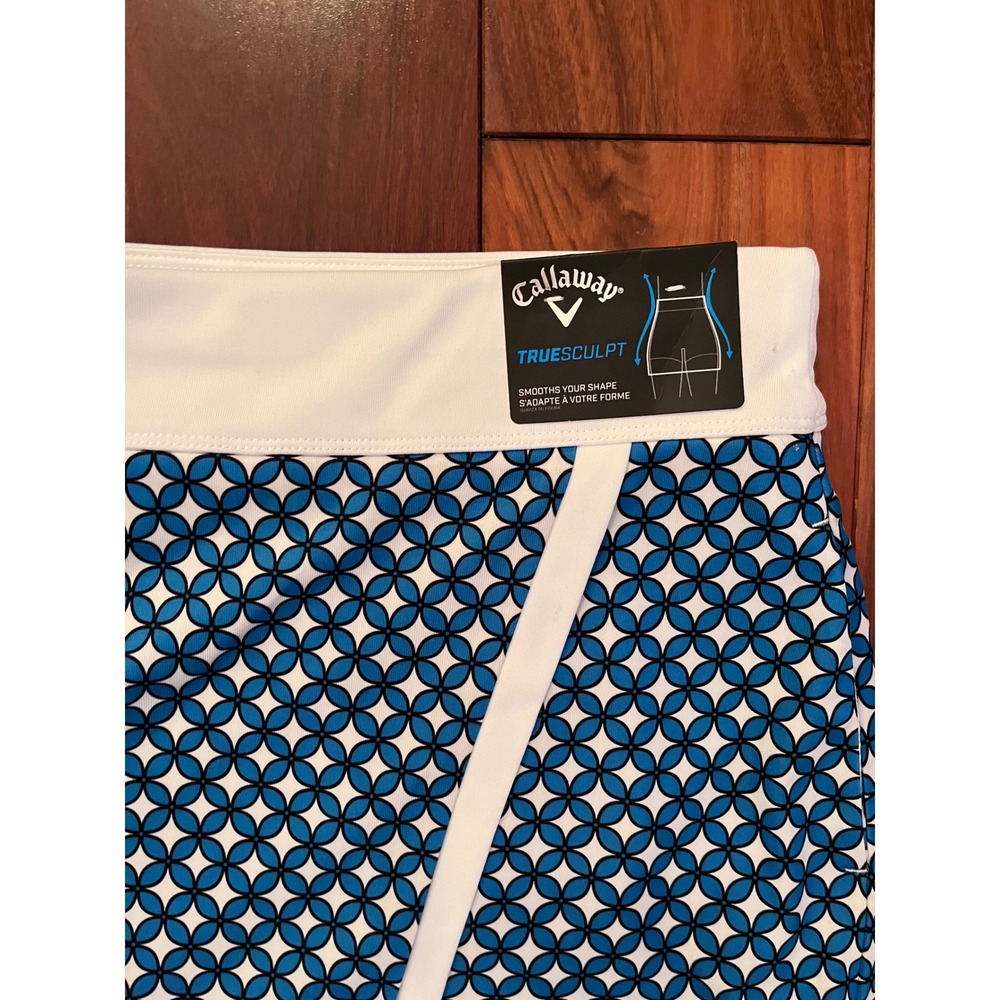 NWT Callaway TrueSculpt Golf Skort Blue‎ Sea Star Geometric Print XL - Picture 5 of 7